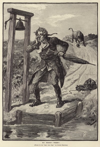 Hi! Veer! Veer! (gravure) door Gordon Frederick (after) Browne