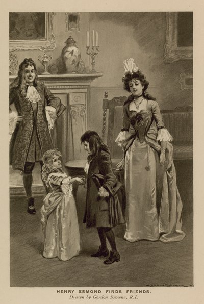 Illustratie voor The History of Henry Esmond door Thackeray (lithografie) door Gordon Frederick (after) Browne