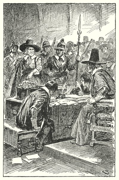 Cromwell verdrijft het Lange Parlement door Gordon Frederick Browne