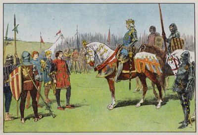 Hendrik V voor de Slag bij Agincourt door Gordon Frederick Browne