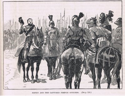 Henry en de gevangen Franse officieren 1513 door Gordon Frederick Browne