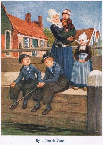 Nederland: Bij een Nederlandse gracht door Gordon Frederick Browne