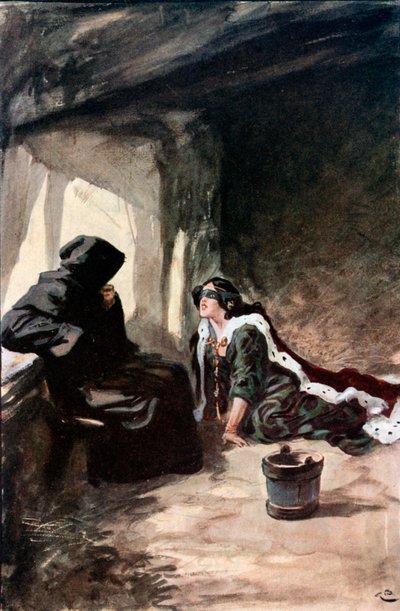 Ze hief langzaam haar hoofd op en tuurde naar hem door haar masker door Gordon Frederick Browne