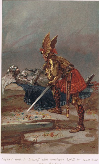 Sigurd zei tegen zichzelf dat wat er ook gebeurde, hij het gezicht moest zien, illustratie uit 