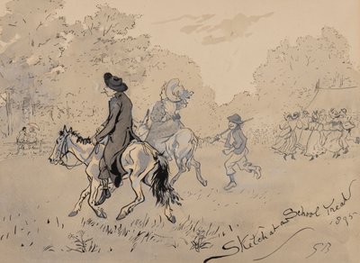 Schets bij een schoolfeest, 1895 door Gordon Frederick Browne