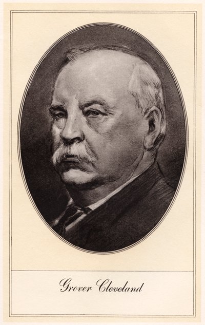Stephen Grover Cleveland, 22e en 24e President van de Verenigde Staten, begin 20e eeuw door Gordon Ross
