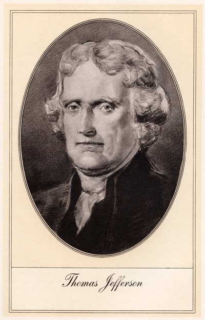 Thomas Jefferson, derde president van de Verenigde Staten, begin 20e eeuw door Gordon Ross
