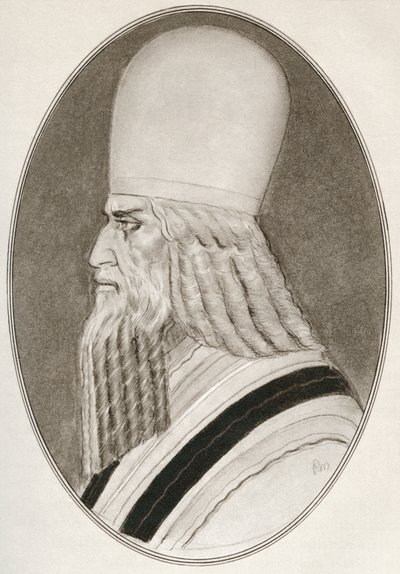 Zoroaster, ook bekend als Zarathustra, Zarathushtra Spitama of Ashu Zarathushtra, uit Levensbiografieën van Religieuze Leiders door Gordon Ross