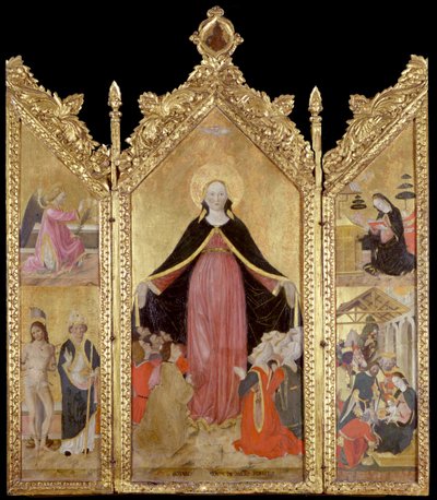 Drieluik van de Madonna van Barmhartigheid door Gottardo Scotti