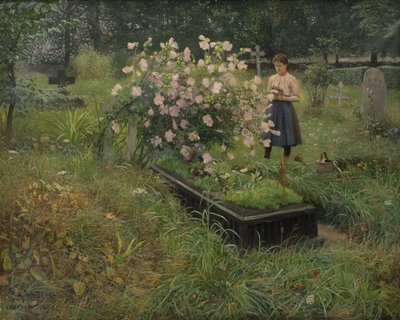 Begraafplaats Scène door Gottfrid Kallstenius