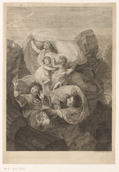 Allegorische voorstelling van familie door Gottfried Arnold Lehman