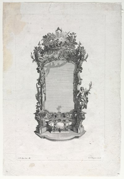 Model voor Altaar voor Houtsnijders door Gottfried Bernhard Götz