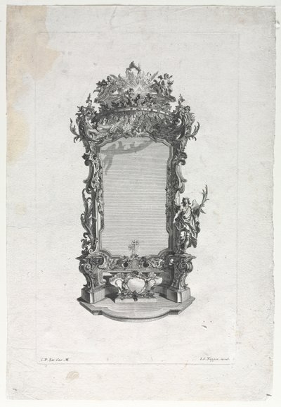 Model voor Altaar voor Houtsnijders door Gottfried Bernhard Götz