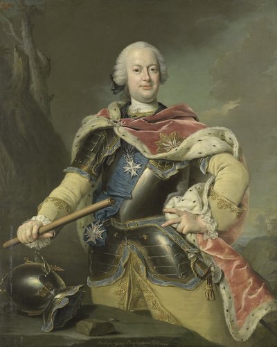 Portret van Frederik Christiaan, keurvorst van Saksen 1722-1763, 1751 door Gottfried Boy