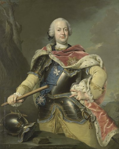 Portret van Friedrich Christian (1722-63), keurvorst van Saksen en koning van Polen door Gottfried Boy