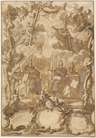 Een thesisontwerp met kerkvaders door Gottfried Eichler the Younger