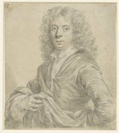 Portret van Steffan Wolters, verzamelaar te Amsterdam door Gottfried Kneller