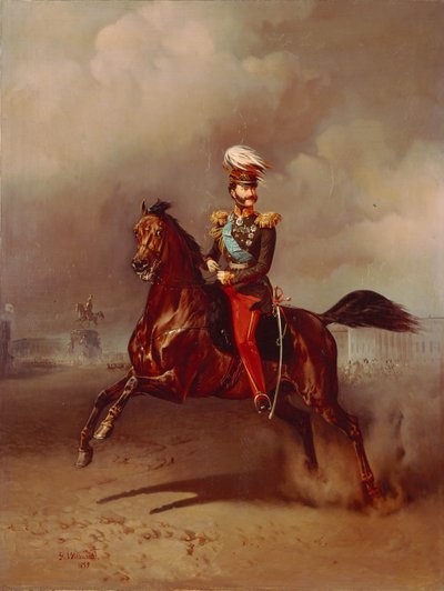 Portret van Graaf Vladimir Fyodorovich Adlerberg door Gottfried Willewalde