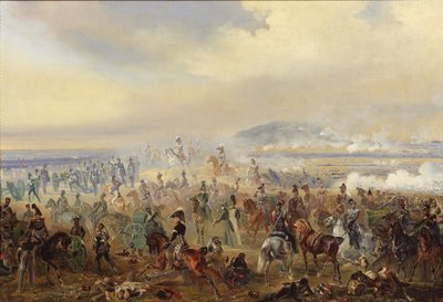 De Slag bij Leipzig in oktober 1813, 1886 door Gottfried Willewalde