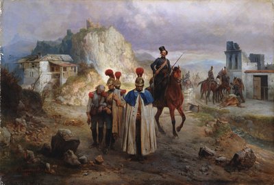 De gevangengenomen Franse mannen in 1814, 1885 door Gottfried Willewalde