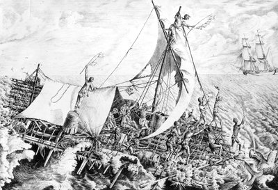 Vlot van de Medusa juli 15 door Gottfried or Godefroy Engelmann