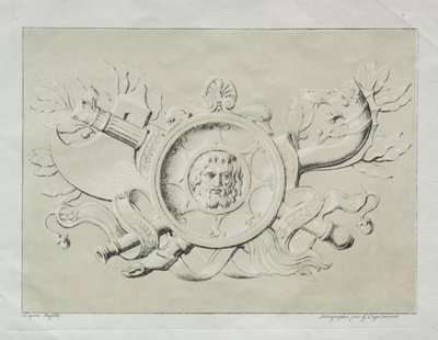 Receuil dessais lithographiques: Un trophee door Gottfried or Godefroy Engelmann