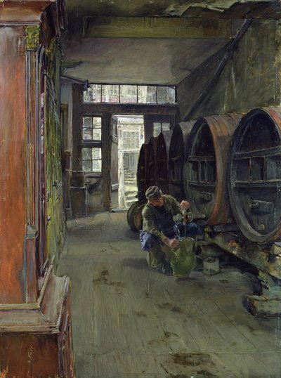 In de Azijnfabriek in Hamburg, 1891 door Gotthardt Johann Kuehl