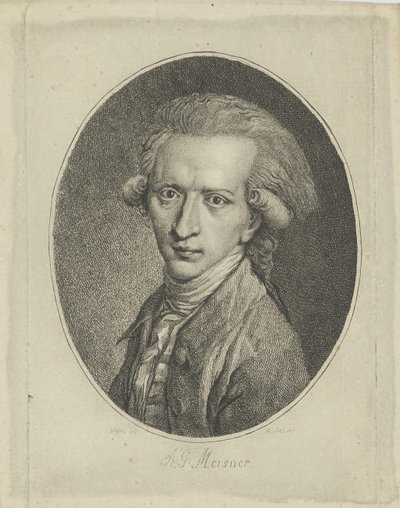 Portret van August Gottlieb Meissner 1753-1807 door Gottlieb Friedrich Riedel