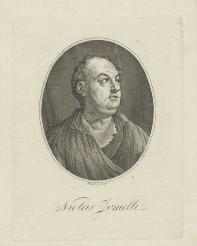 Portret van de componist Niccolò Jommelli door Gottlieb Friedrich Riedel