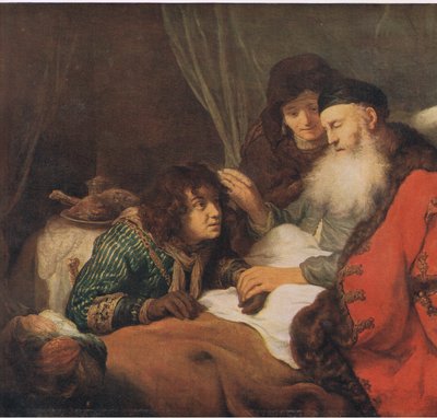 Isaak zegent Jakob, Bibbys Annual, 1916-17 door Govaert Flinck