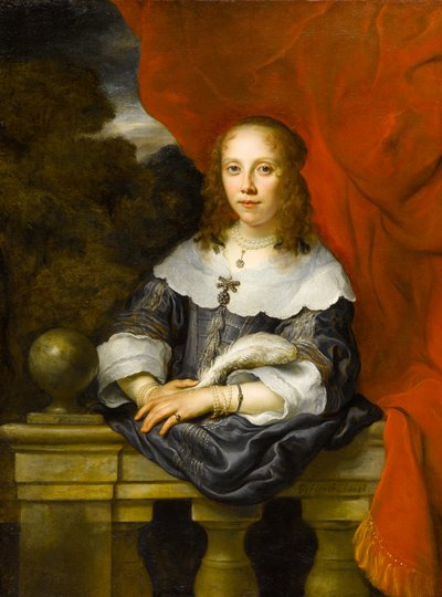 Portret van een dame (Margaretha van Raephorst?), 1646 door Govaert Flinck