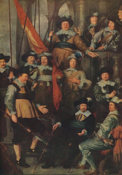 Het gezelschap van de burgerwacht van Amsterdam...in 1645, 1914 door Govaert Flinck