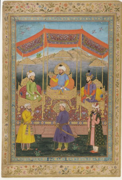 Voorouderlijke groep van Mughal-heersers door Govardhan