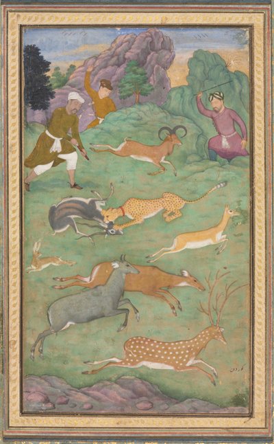 Antilopen- en hertenjacht door Govardhan