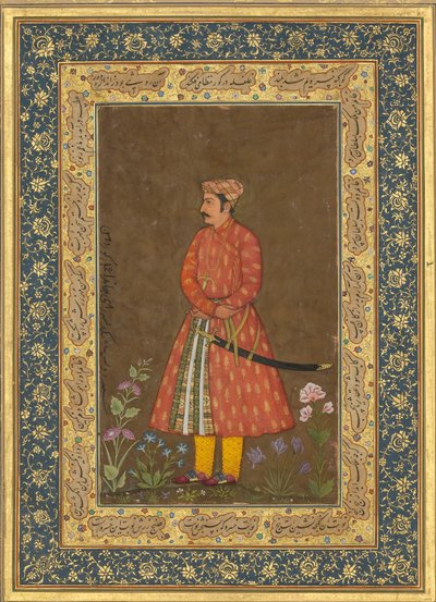 Portret van Rup Singh, Folio uit het Shah Jahan Album door Govardhan