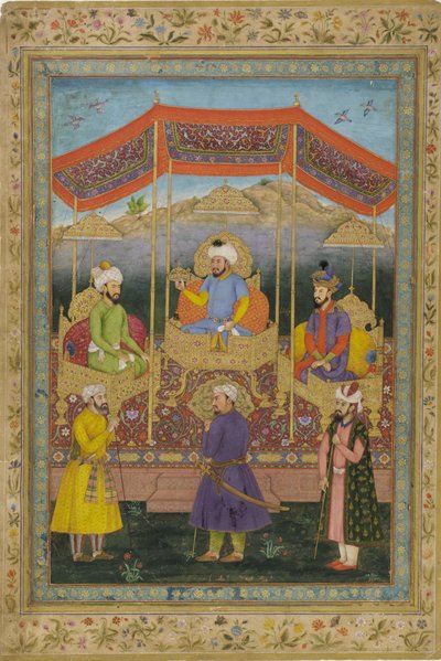 Voorouderlijke groep van Mughal heersers door Govardhan