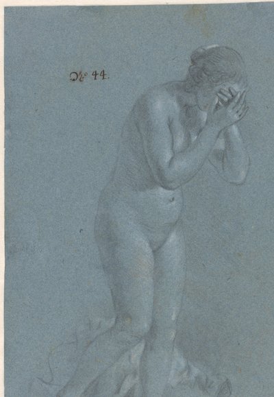 Staande vrouw met haar ogen bedekt door Govert Flinck (attributed to)