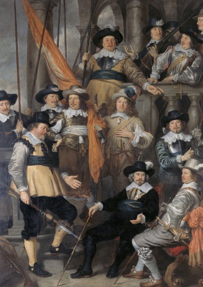 Dutch: Schutters van Wijk XVIII onder kapiteint Albert Bas en luitenant Lucas Conijn The Company of Captain Albert Bas and Lieutenant Lucas Conijn door Govert Flinck