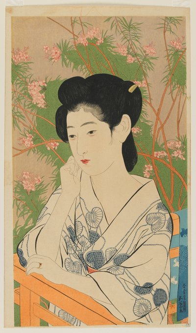 Hot Spring Hotel (Onsen yado) Taisho-periode, juli 1920 door Goyo Hashiguchi