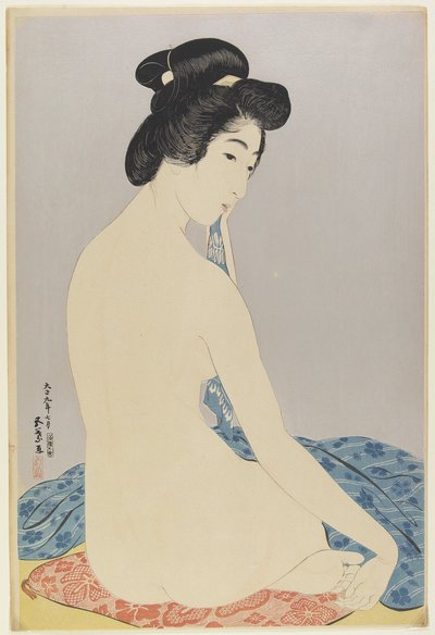 Vrouw na het bad, juli 1920 door Goyo Hashiguchi