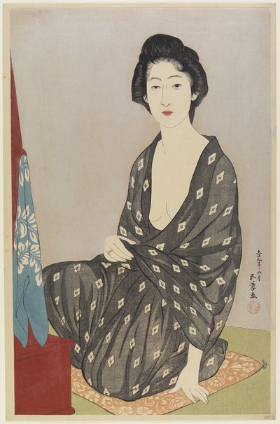 Vrouw in zomerjas, juni 1920 door Goyo Hashiguchi