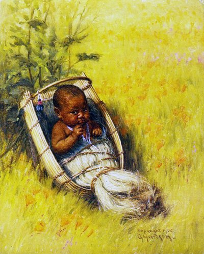 Kawasi Indiaans Baby, 1904 door Grace Carpenter Hudson