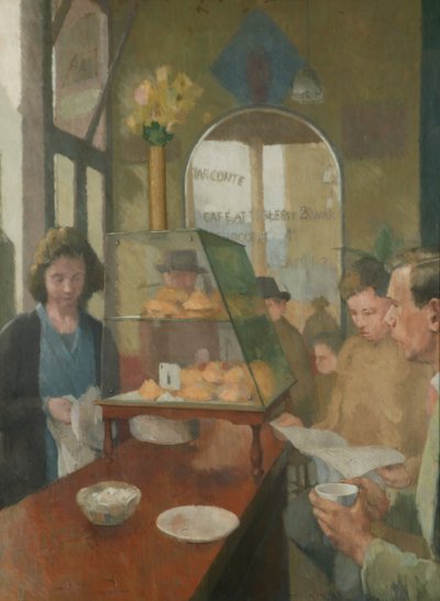 Het Café (Cafe Conte, Londen) 1937-38 door Graham Bell