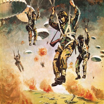 Britse 1st Airborne Division dropt op Arnhem op 17 september door Graham Coton