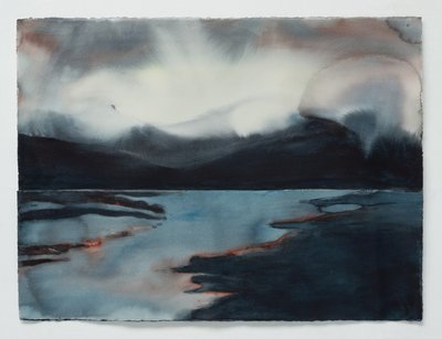 Fjord 2, 2025 (aquarel) door Graham Dean