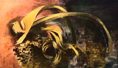 Verwoesting, 1941, Stad. Verwrongen Balken 1, 1941 door Graham Sutherland