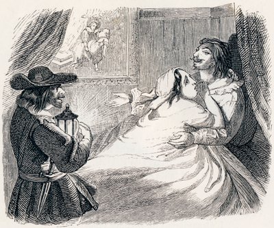 De echtgenoot, de vrouw en de dief - Fabels van La Fontaine door Grandville