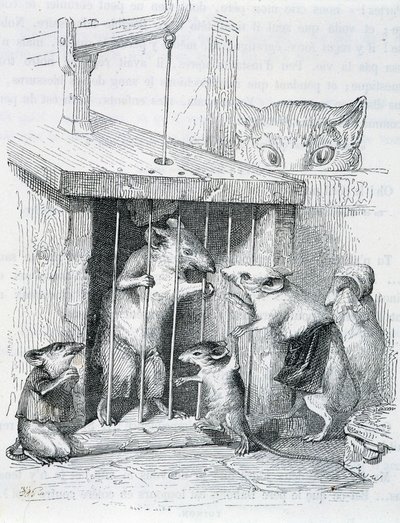 Gevangen muis omringd door haar verscheurde familie - door Grandville door Grandville