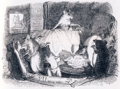 Raad gehouden door de ratten door Grandville