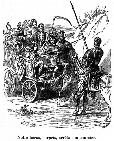 Illustratie van de avonturen van Don Quichot geschreven door Cervantes door Grandville (1803 47)